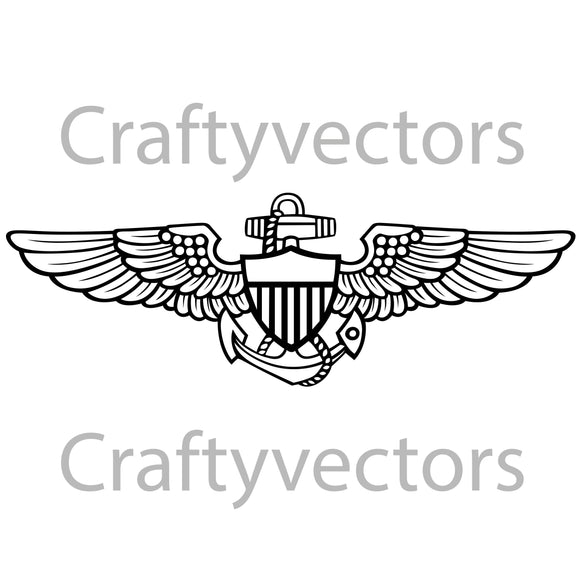 Navy Aviator Badge Vector File