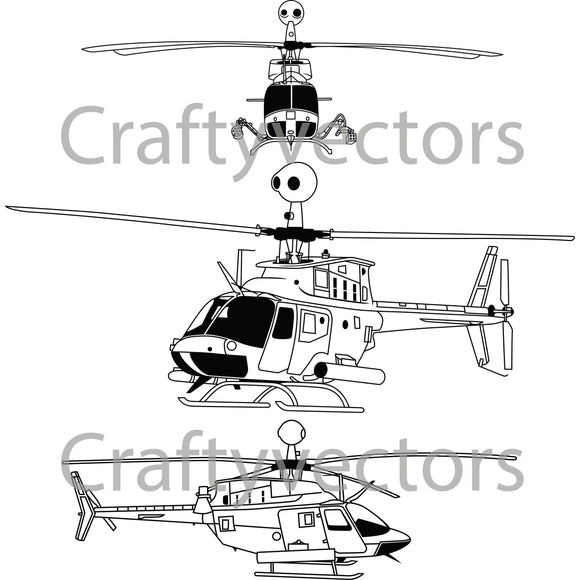Bell OH-58 Kiowa Vector File