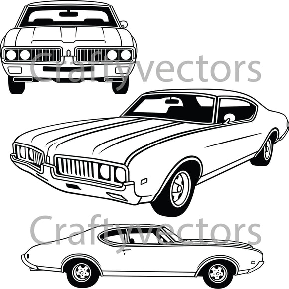 Oldsmobile Cutlass 1969 Vector