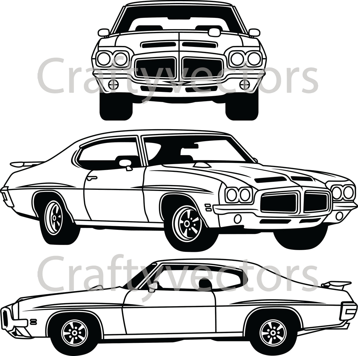 Gto Vector Pontiac GTO 1971 Judge Vector – Crafty Vectors