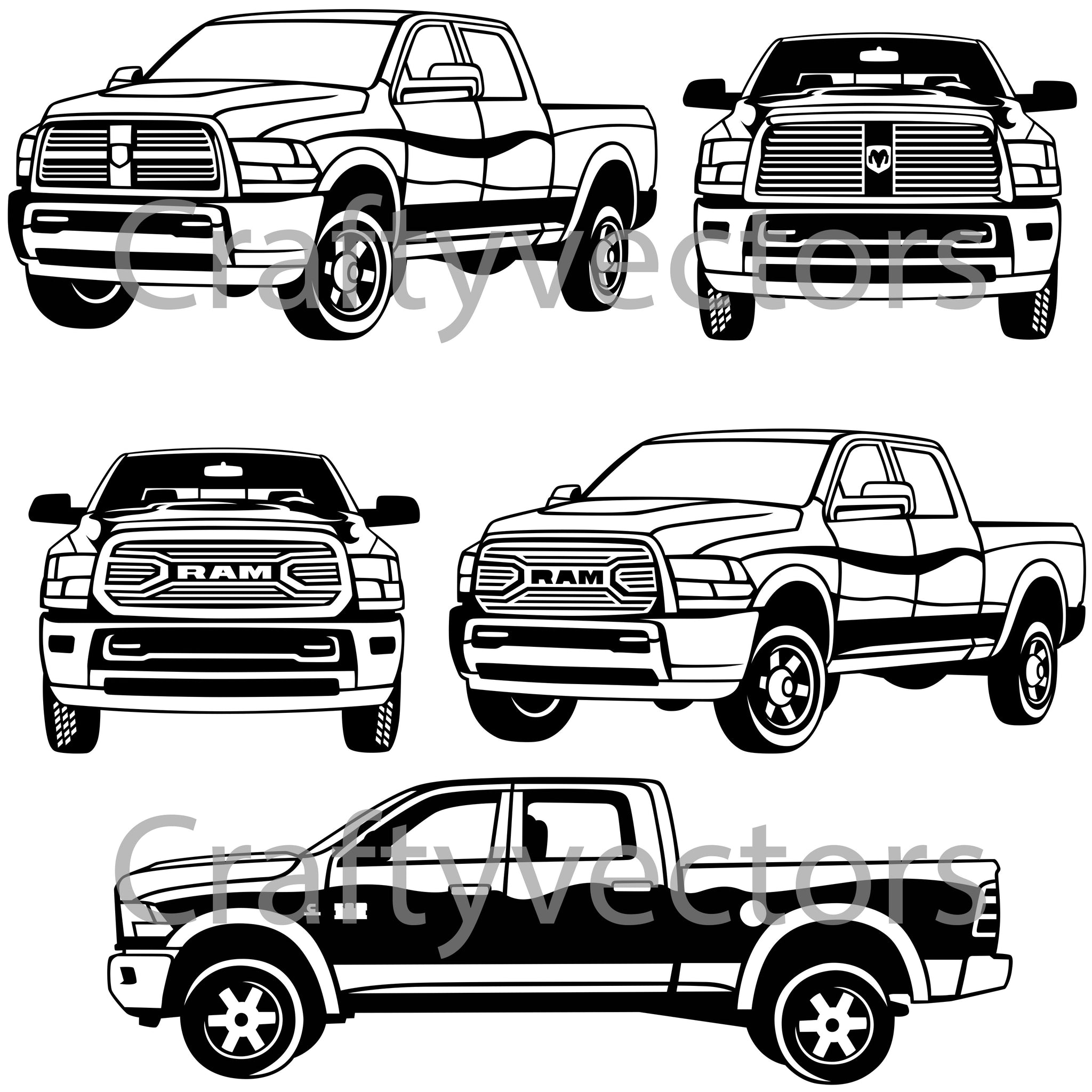 Dodge Ram Vector – Crafty Vectors