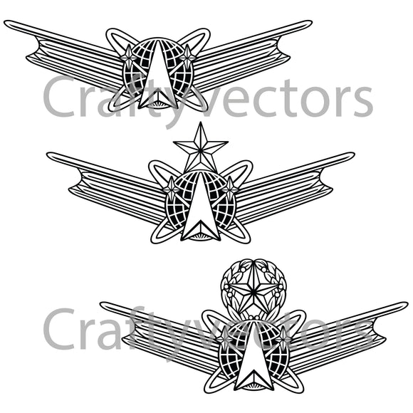 Air Force Space Operations Badge Vector File