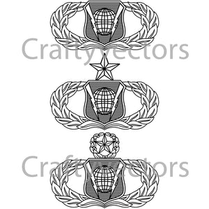 Air Force Command and Control Badge Vector File
