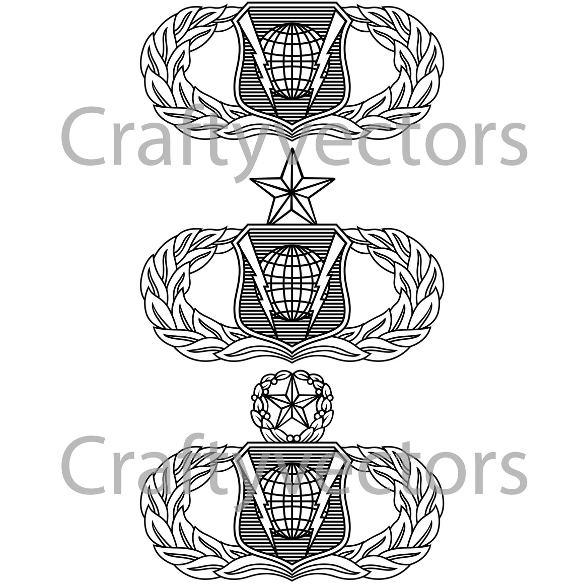 Air Force Command and Control Badge Vector File – Crafty Vectors