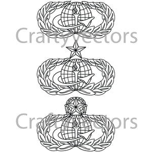 Air Force Force Support Badge Vector File