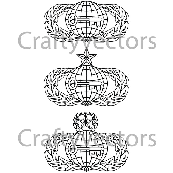 Air Force Intelligence Badge Vector File