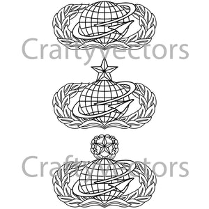 Air Force Manpower and Personnel Badge Vector File