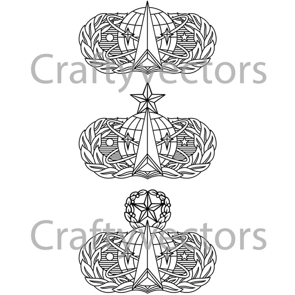 Air Force Space Badge Vector File