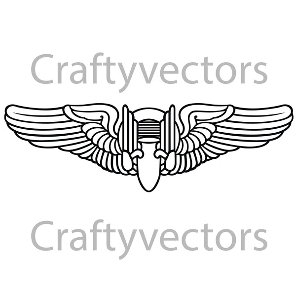 WW2 Aerial Gunner Badge Vector File – Crafty Vectors