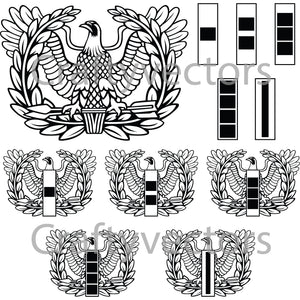 Army Warrant Officer Badge Vector File