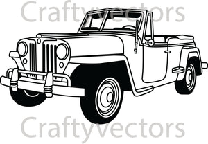 Willys Jeepster 1949 Vector