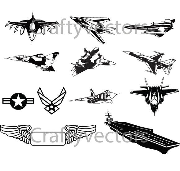 US Airforce Planes Vector File